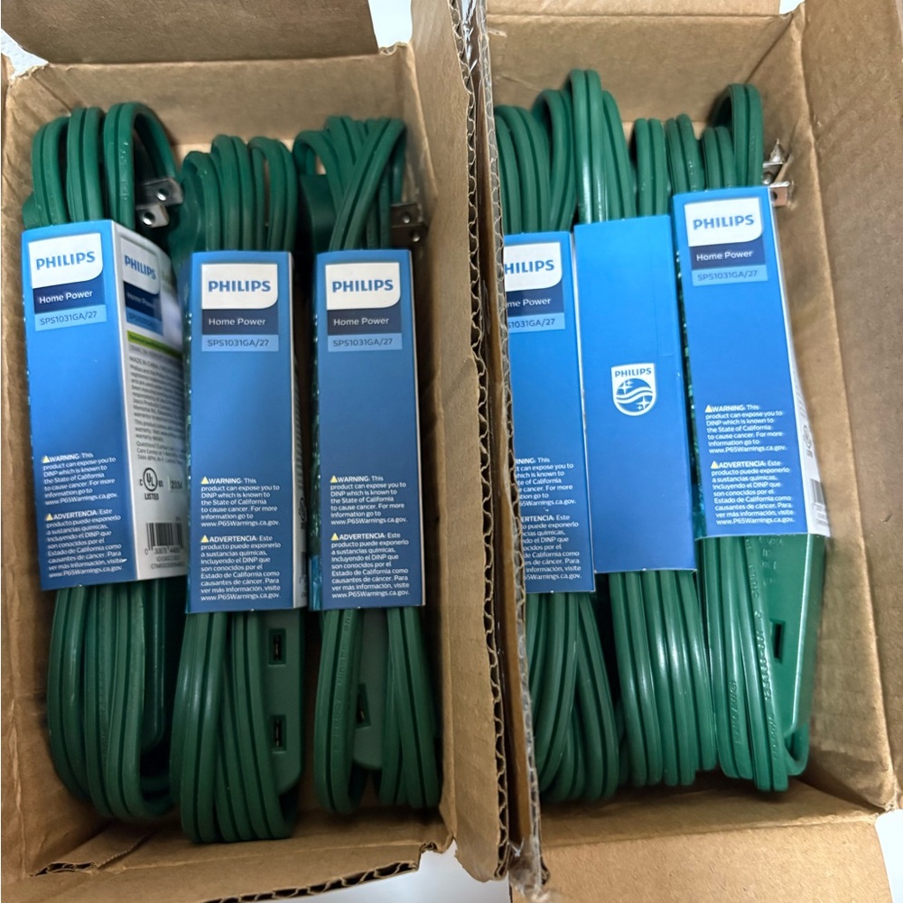 Philips Green 3AC 6 feet Extension Cords